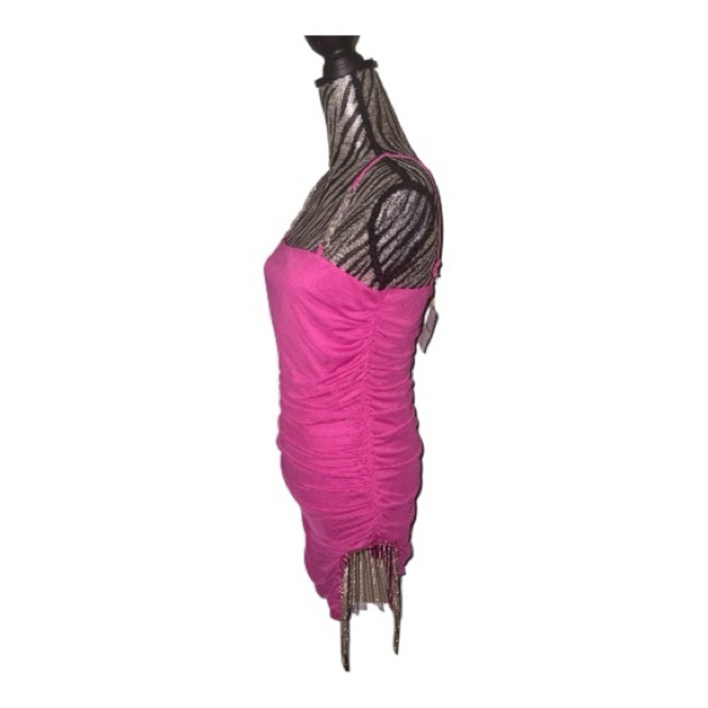 Forever 21 Fuchsia Ruched Rhinestone Mini Dress - Picture 3 of 8